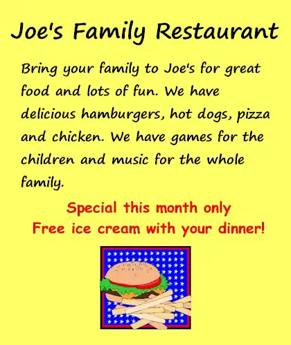 Restaurant Ad